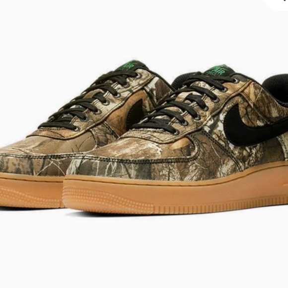 REALTREE X AIR FORCE 1 LOW 'TAN CAMO' AO2441-001-EUC Size 7 Men's - Picture 2 of 10